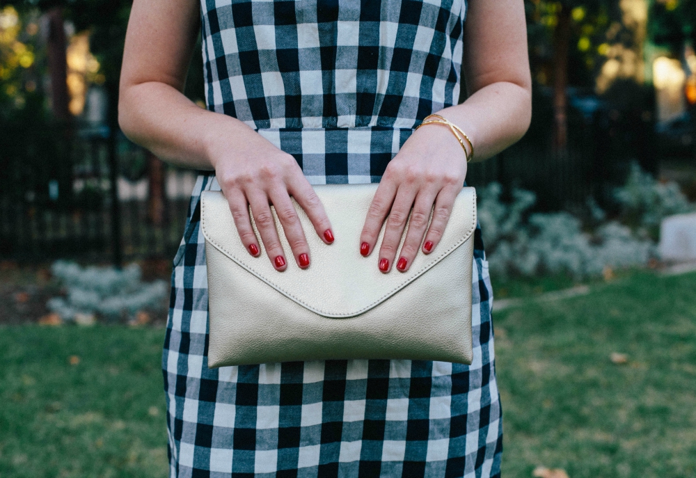 Easy Gingham Dress Outfit for End of Summer