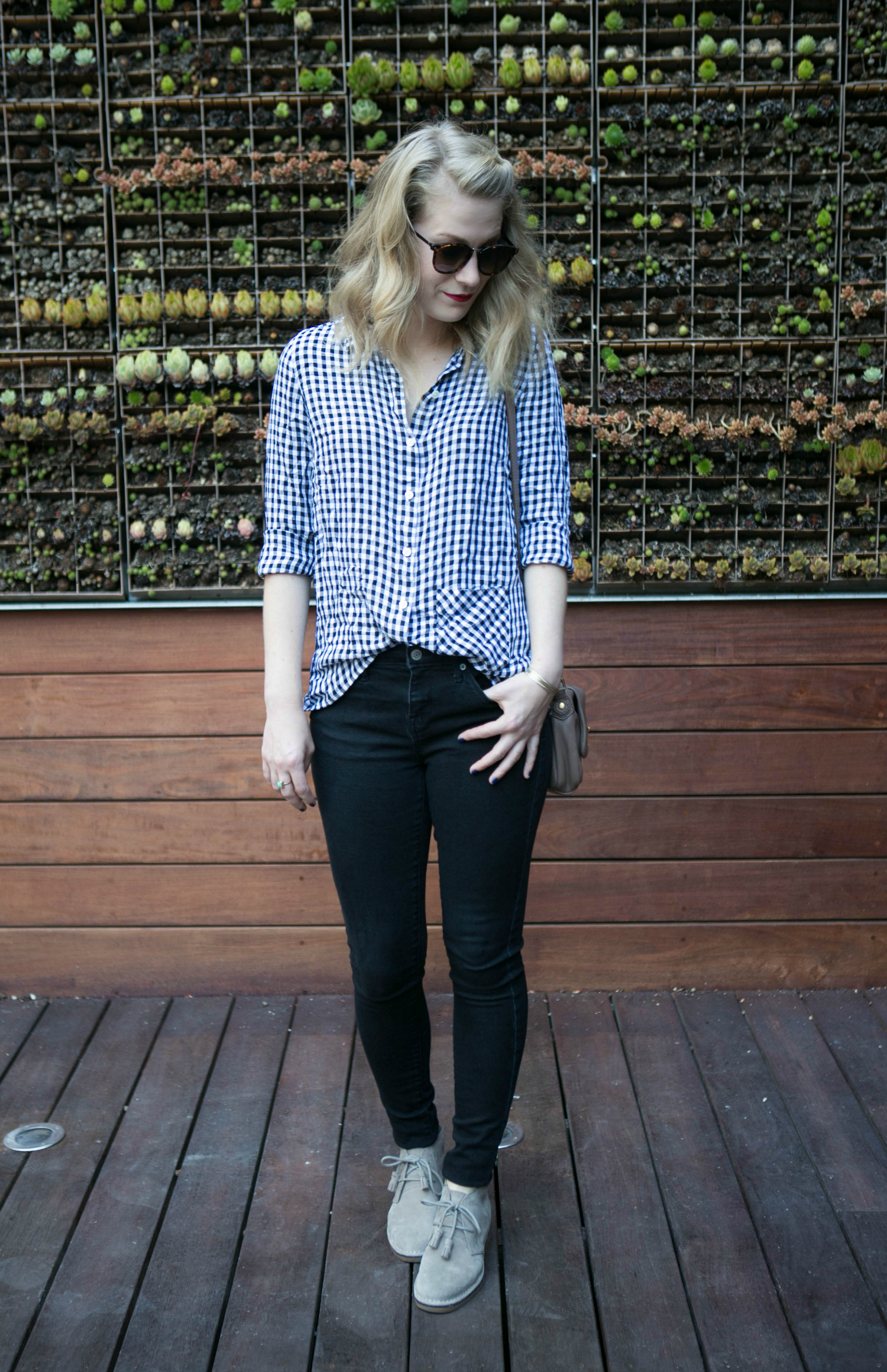 Outfit // Gingham + Tassels. 