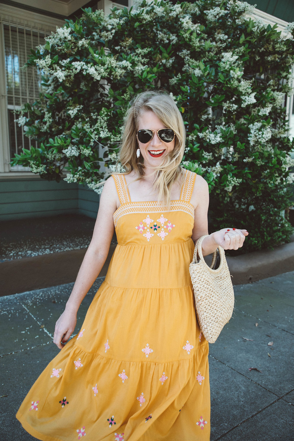 Sunny Yellow Madewell Midi Dress.